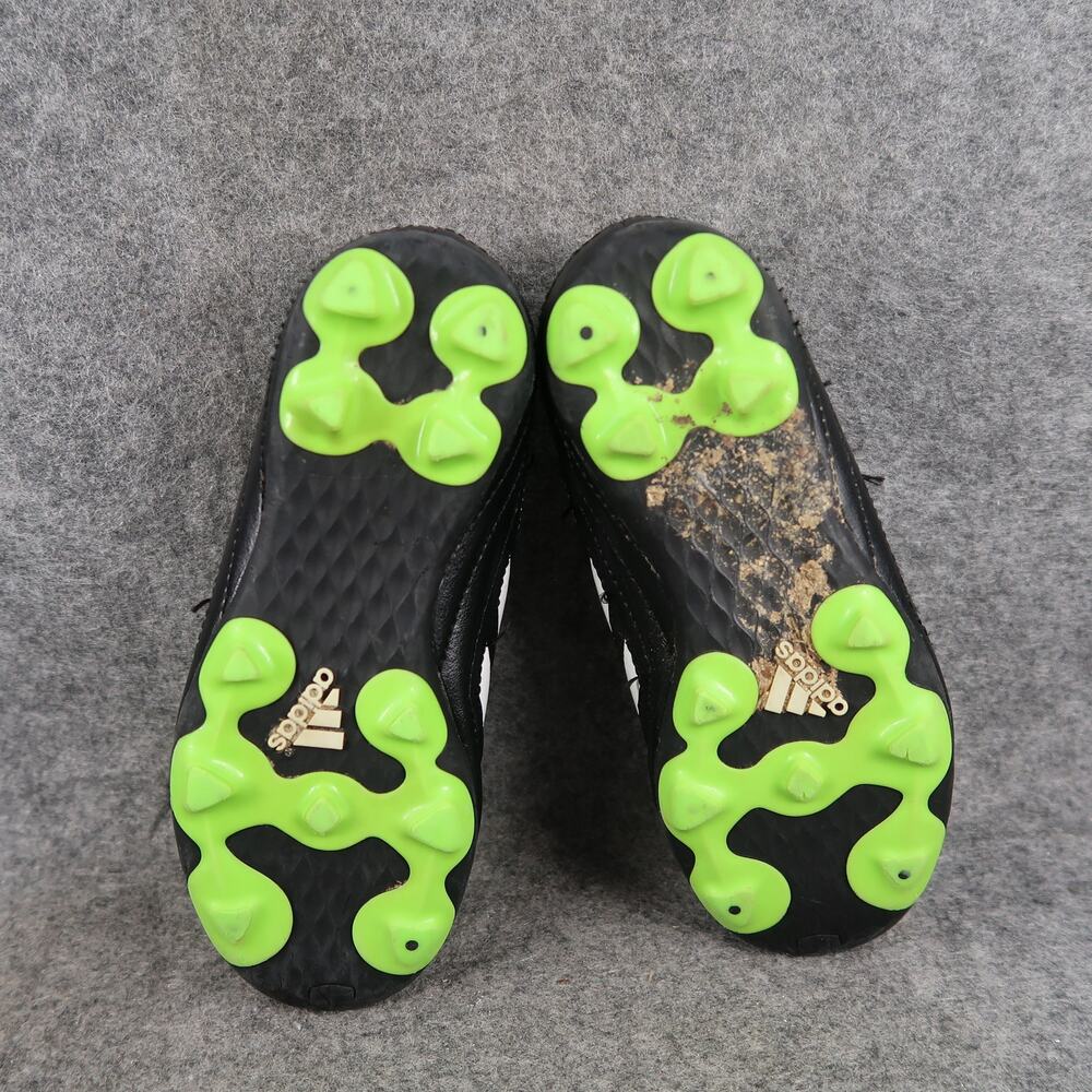 Adidas Shoes Kids 11 Sport Cleats Soccer Football Goletto FG Black White Green - Picture 9 of 11